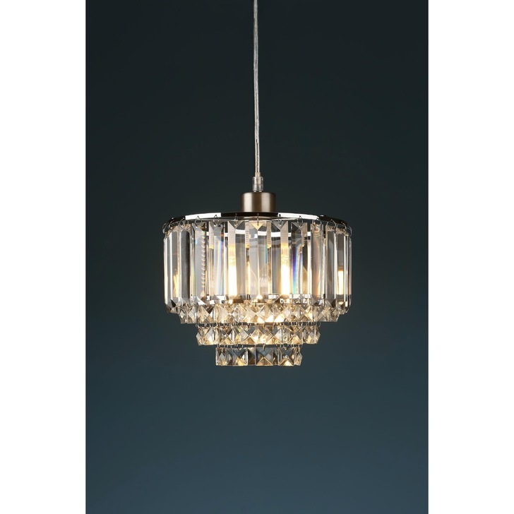 Laura Ashley LA3727732-Q Vienna Crystal And Polished Chrome Easy Fit Pendant