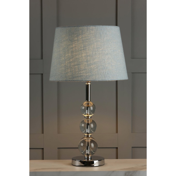 Laura Ashley LA3732149-Q Selby Polished Nickel & Glass Large Table Lamp - Base Only