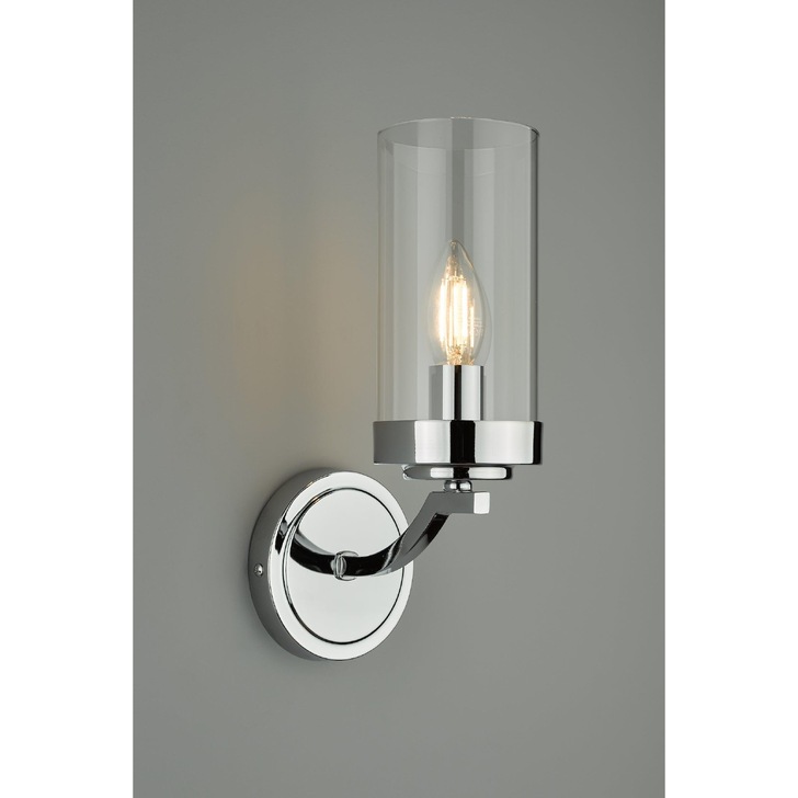 Laura Ashley LA3732598-Q Joseph Polished Chrome Wall Light With Clear Glass Shade