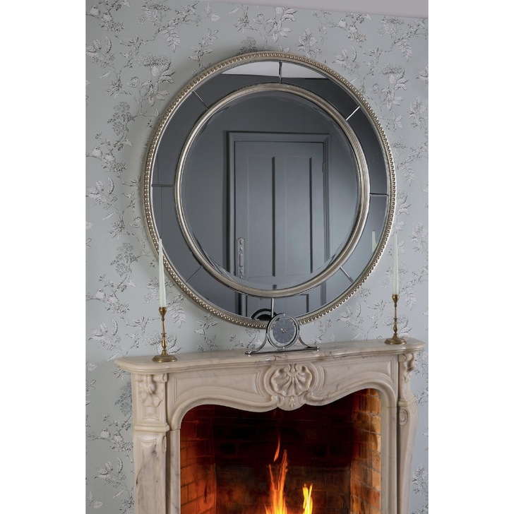 Laura Ashley Nolton Round Mirror With Champagne Detail