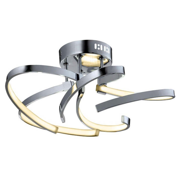 Layla Polished Chrome 5 Light Led Ceiling Light - 3000K