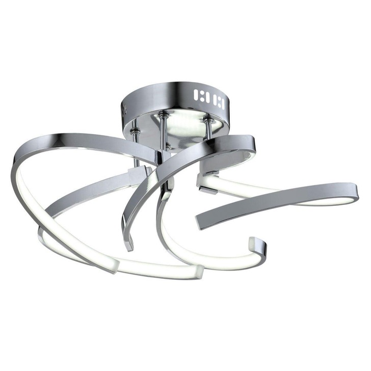 Layla Polished Chrome 5 Light Led Ceiling Light - 4000K