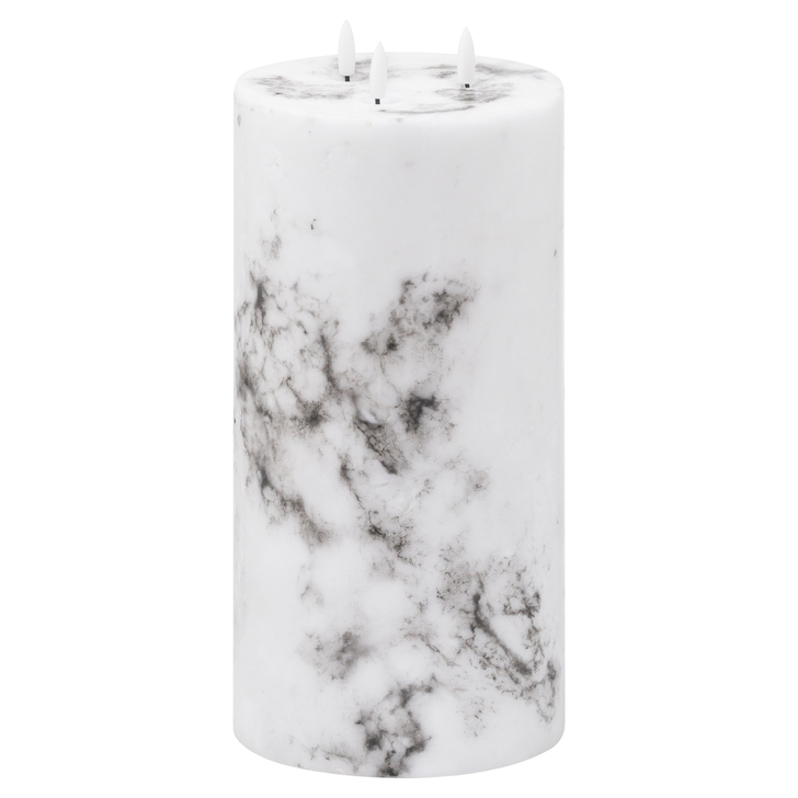 Luxe Marble Effect LED Candle Natural Glow 6x12