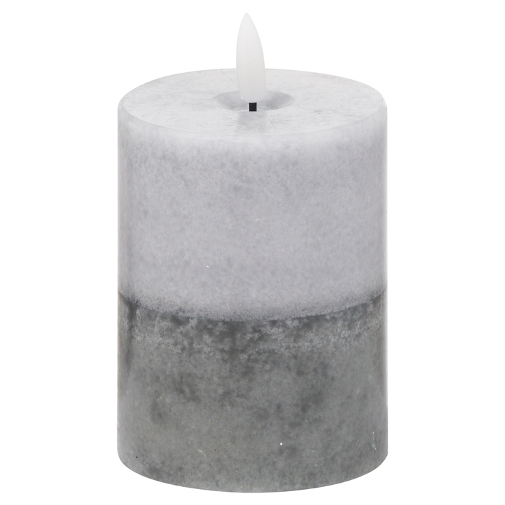 Luxe Stone Two Tone Effect LED Candle Natural Glow 3x4