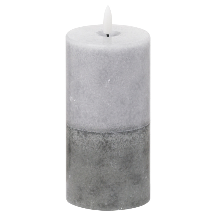 Luxe Stone Two Tone Effect LED Candle Natural Glow 3x6