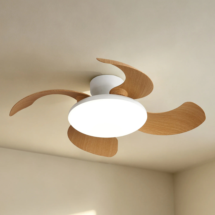 Mantra Aloha II White/Wood Led Ceiling Fan Light - 3000K-5000K Adjustable