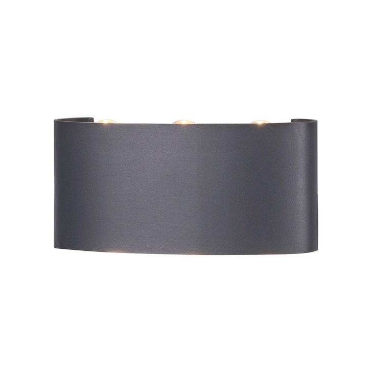 Mantra Arcs Sleek Anthracite Up And Down Flush Exterior Wall Light - IP54 - 3000K