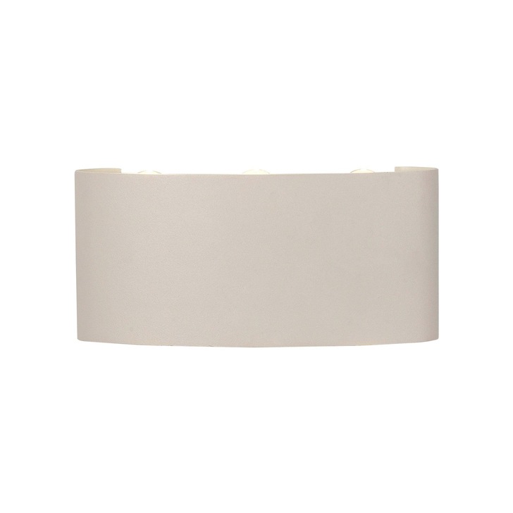 Mantra Arcs Sleek White Up And Down Flush Exterior Wall Light - IP54 - 3000K