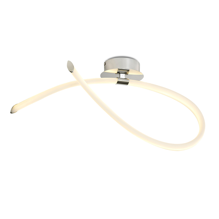 Mantra Armonia Chrome, Semi-Flush Medium Loop Led Ceiling Light With 360 Degree Light Spread - 3000K