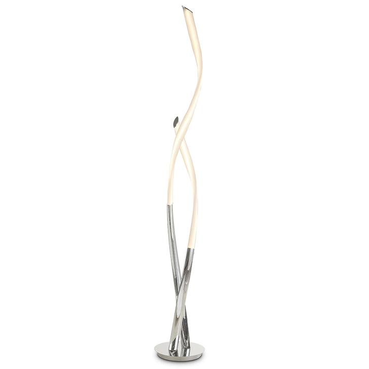 Mantra Armonia Chrome, Wave Led Floor Lamp With 360 Degree Light Spread - 3000K