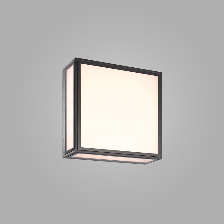 Mantra Bachelor Square LED Exterior Wall Light Dark Grey - 3000K, IP65