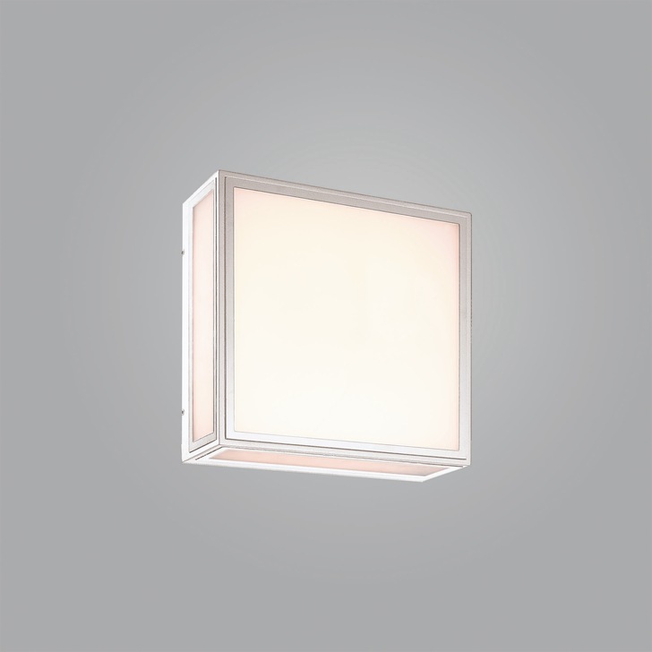 Mantra Bachelor Square LED Exterior Wall Light White - 3000K, IP65