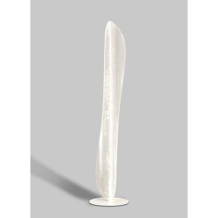 Mantra Bianca Crackled Acrylic Effect Large LED Floor Lamp White - 3000K