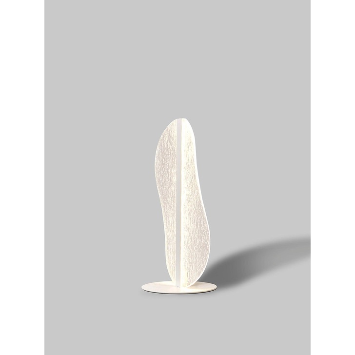 Mantra Bianca Crackled Acrylic Effect Large LED Table Lamp White - 3000K