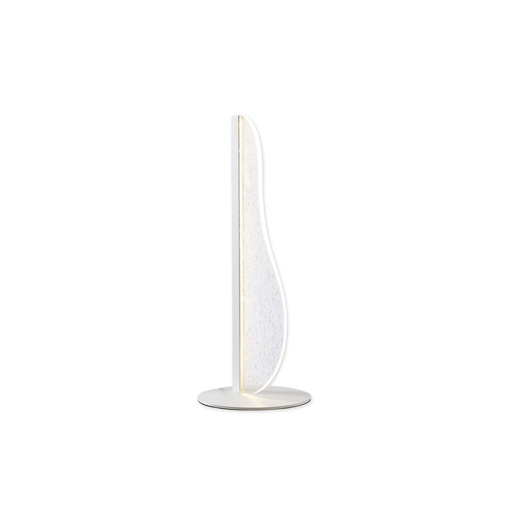 Mantra Bianca Crackled Acrylic Effect Small LED Table Lamp White - 3000K