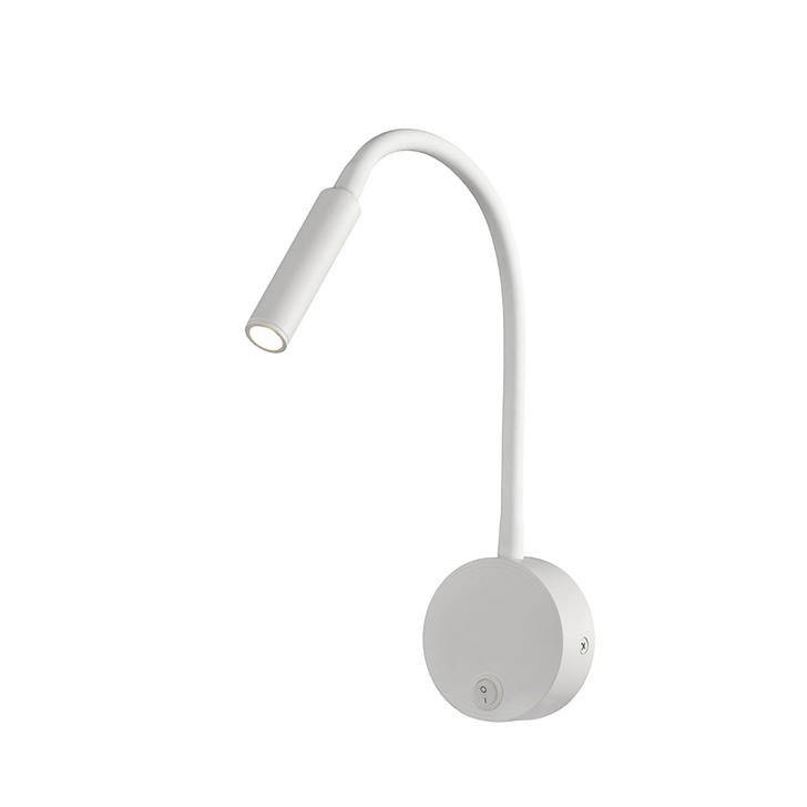 Mantra Boavista Round Headed White Adjustable Switched Bedside Led Reader Wall Light - 3000K