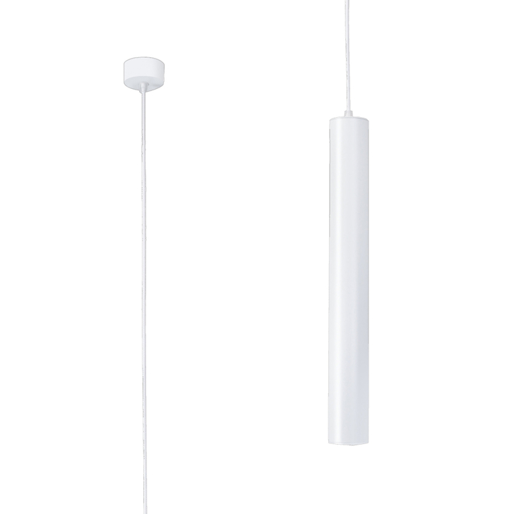Mantra Bolonia 1 Light Single White Led Tube Pendant Light - 7W - CCT SWITCHABLE 2700K/3200K/4000K