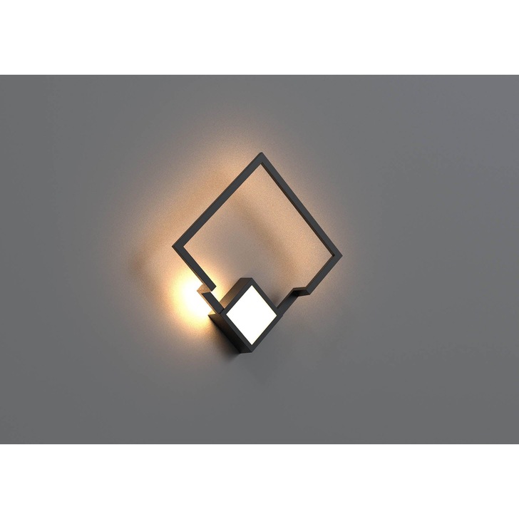 Mantra Boutique LED Small Square Wall Light Black - 3000K