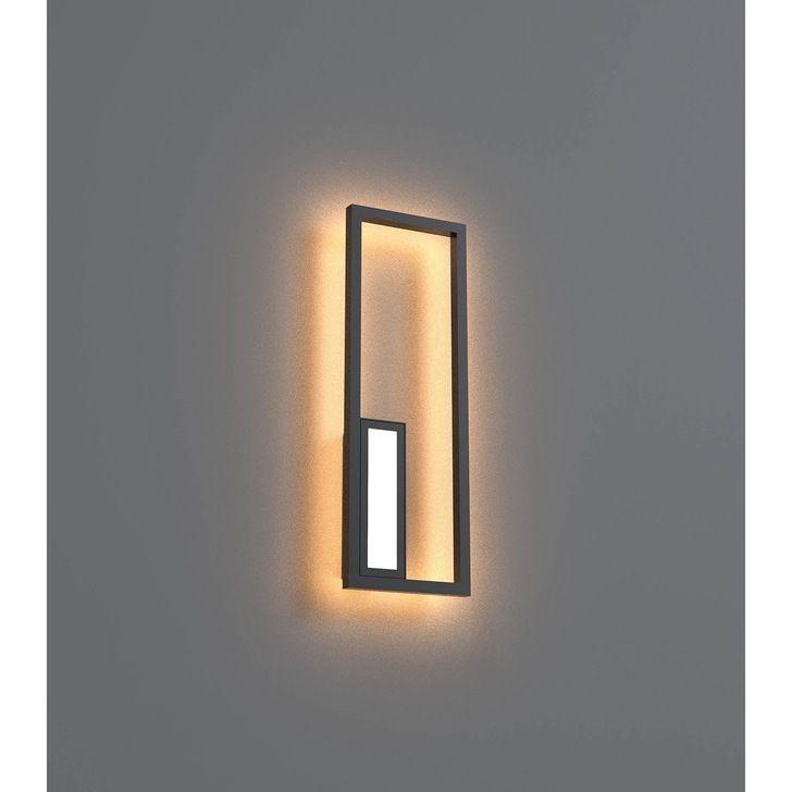 Mantra Boutique Small LED Rectangular Wall Light Black - 3000K