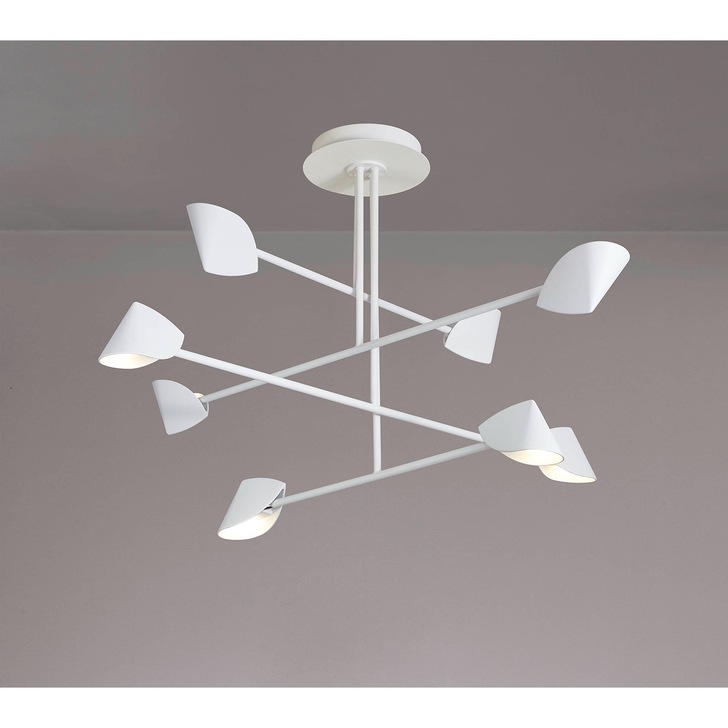 Mantra Capuccina LED 8 Light Fixed Pendant White - 3000K