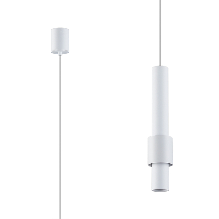 Mantra Clifton 1 Light Tubular Led Pendant In White - 3000K