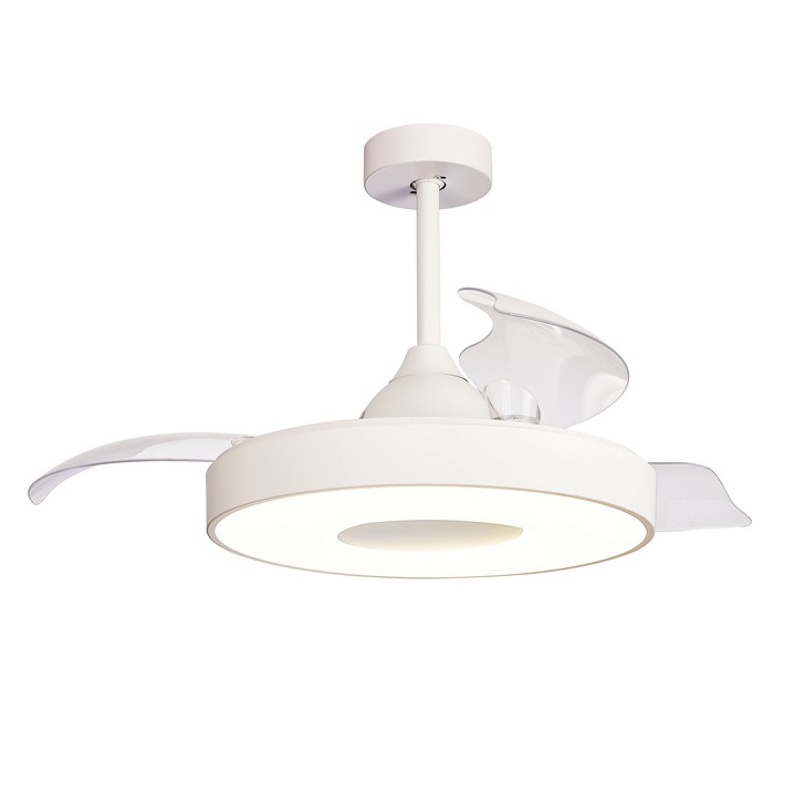 Mantra Coin Air White LED Ceiling Fan Light With Remote Control