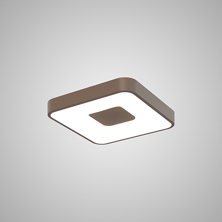 Mantra Coin Small Square LED Flush Ceiling Light Gold Complete With Remote Control - 2700K-5000K Tuneable