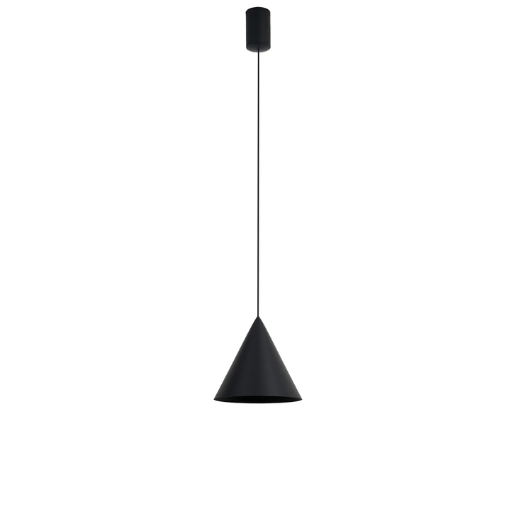 Mantra Cono 18cm Black Metal Single Led Pendant Light - 3000K