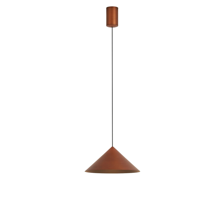 Mantra Cono 24cm Copper Finish Metal Single Led Pendant Light - 3000K