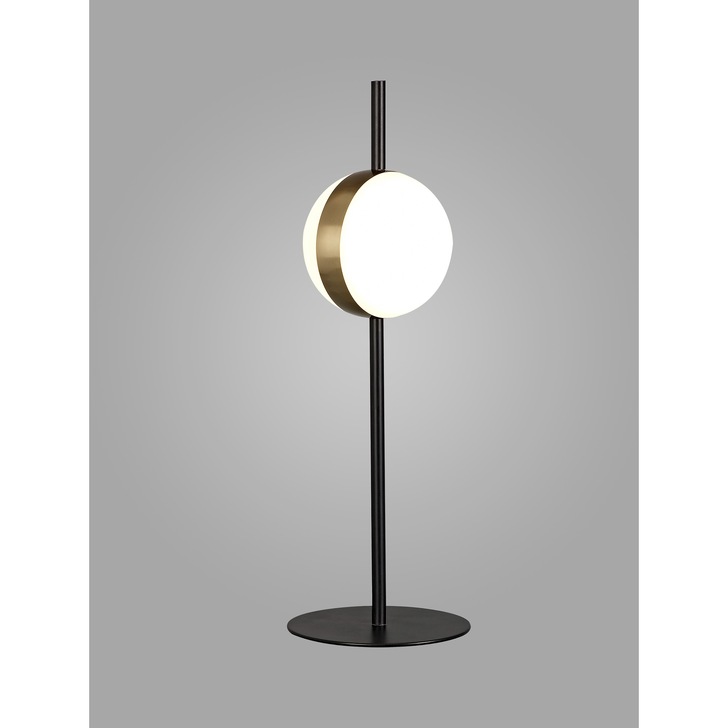 Mantra Cuba LED Table Lamp Black & Gold - 3000K