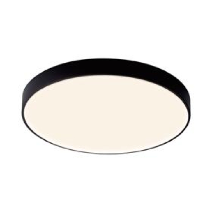 Mantra Cumbuco II 65CM Round Black Flush Led Bulkhead Light - CCT SWITCHABLE 2700K/3300K/4000K