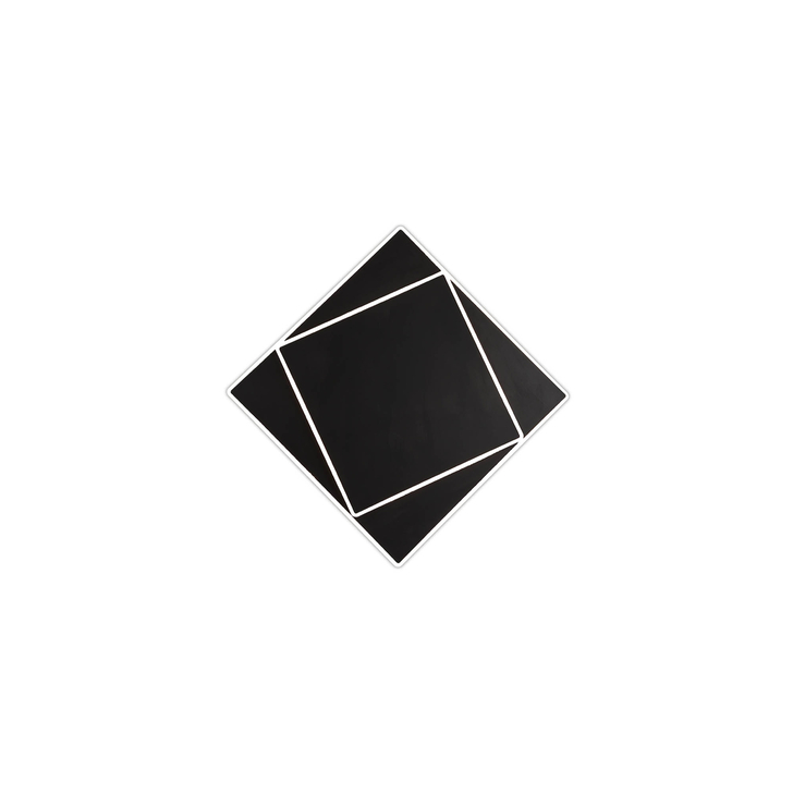 Mantra Dakla Black Large Square Flush Led Wall/Ceiling Light - 3000K