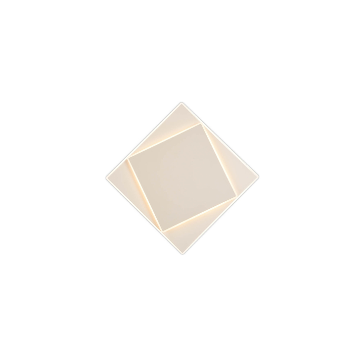 Mantra Dakla White Large Square Flush Led Wall/Ceiling Light - 3000K