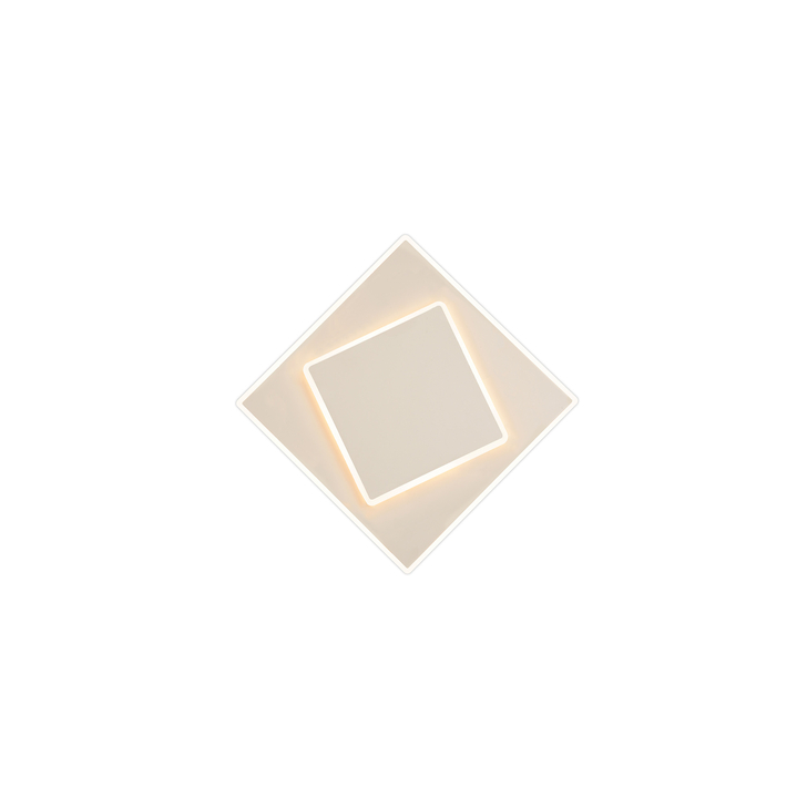 Mantra Dakla White Small Square Flush Led Wall/Ceiling Light - 3000K