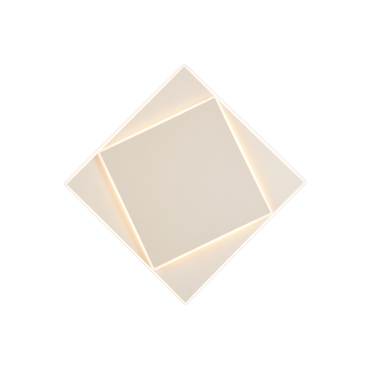 Mantra Dakla White Square Flush Led Wall/Ceiling Light - 3000K