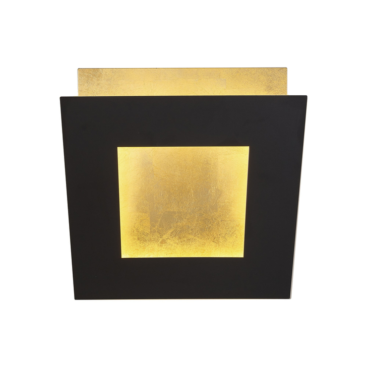 Mantra Dalia Black And Gold Square Large Led Wall Light - M8120 - 3000K