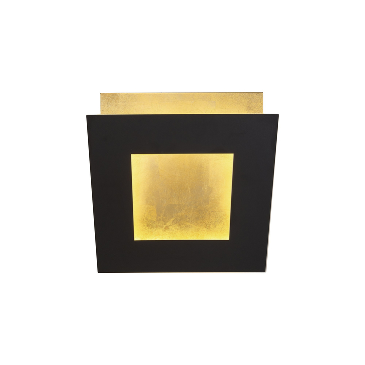 Mantra Dalia Black And Gold Square Medium Led Wall Light - M8116 - 3000K