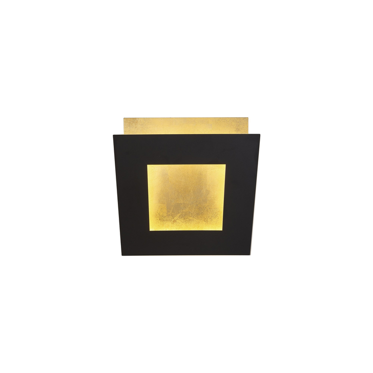 Mantra Dalia Black And Gold Square Small Led Wall Light - M8112 - 3000K