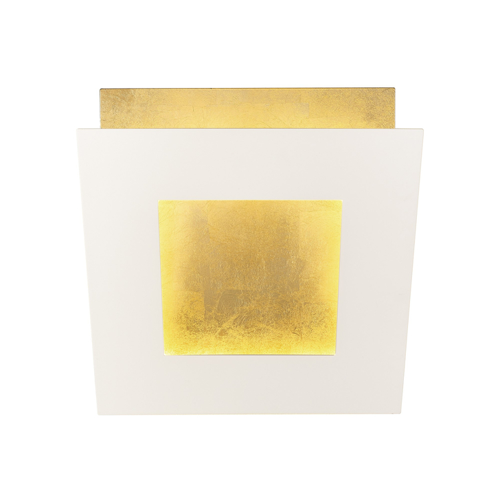 Mantra Dalia White And Gold Square Large Led Wall Light - M8119 - 3000K