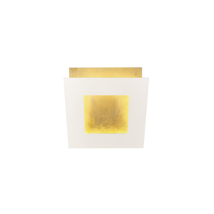 Mantra Dalia White And Gold Square Small Led Wall Light - M8111 - 3000K