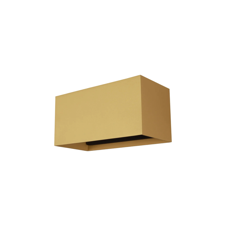 Mantra Davos 24W Rectangular Gold Led Adjustable Wall Light - IP54 - 3000K