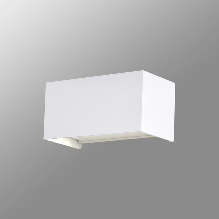 Mantra Davos Rectangle White Adjustable Up And Down Dimmable Led Exterior Wall Light - 2700K - IP54