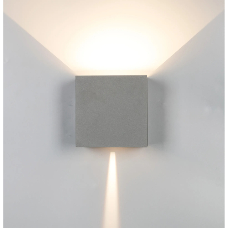 Mantra Davos XL Square Anthracite Adjustable Up And Down Dimmable Led Exterior Wall Light - 2700K - IP54