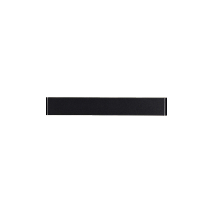 Mantra Egeo 14W Slim Linear Horizontal Black Led Wall Light - 2700K
