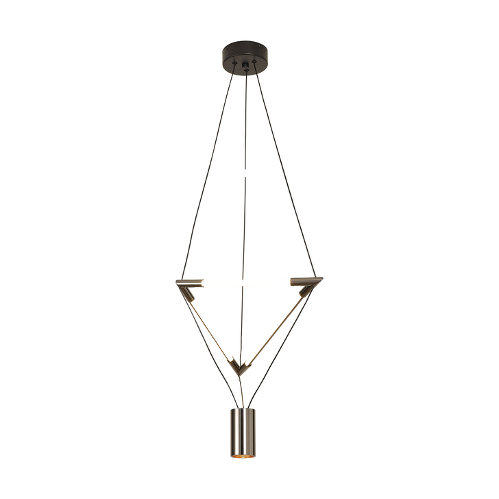 Mantra Electra Black/Black Chrome Twin Electra Led Pendant - 3000K