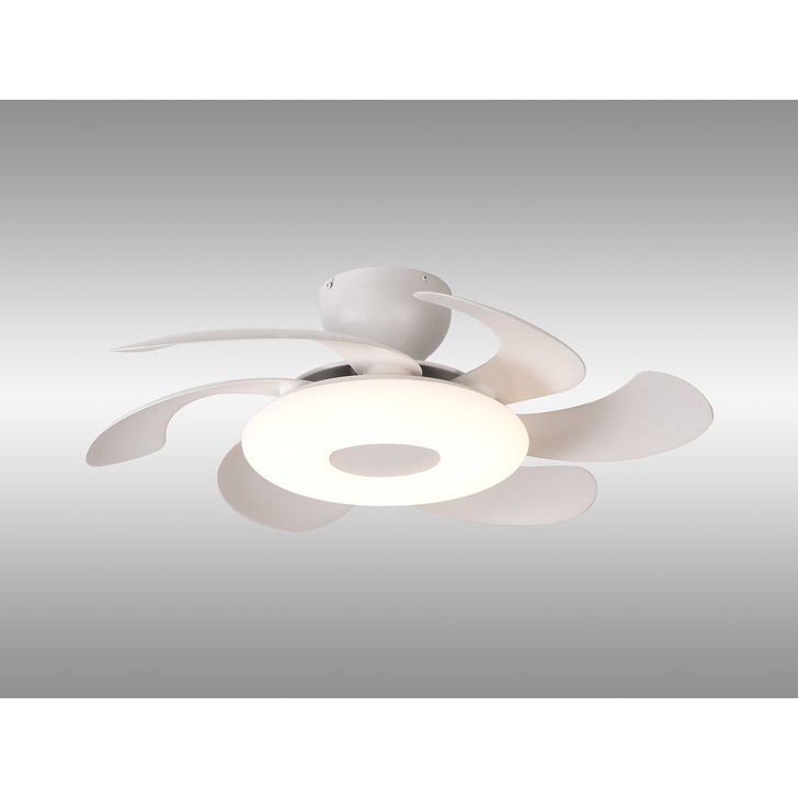 Mantra Flowers White Led Ceiling Fan Light Complete With Remote - 2700K - 5000K