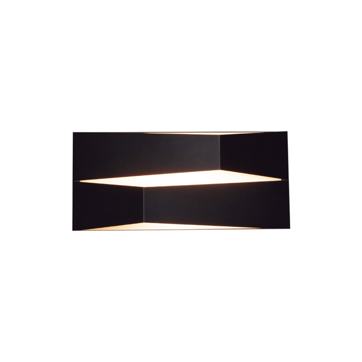 Mantra Fuji 10W Black Led Rectangle Wall Light - 3000K