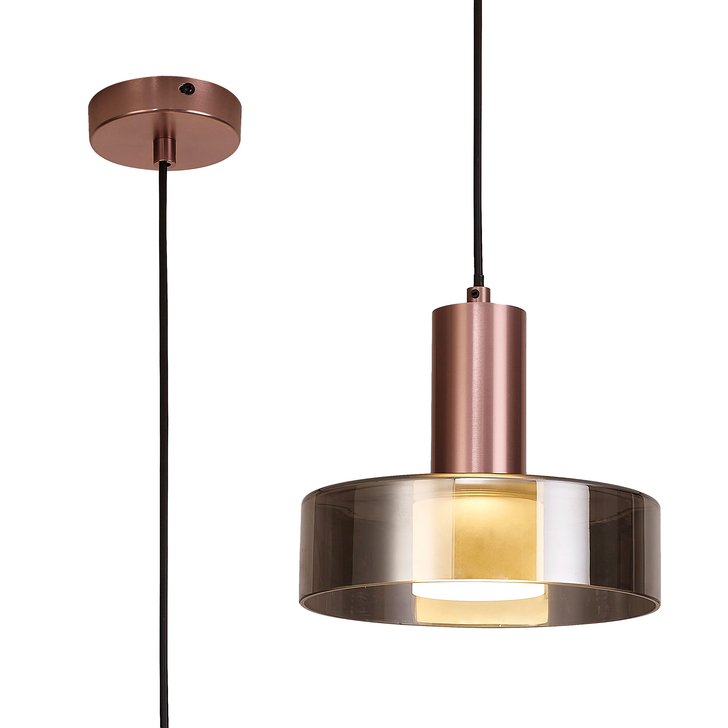 Mantra Gin Rose Gold 1 Light Single Pendant Light