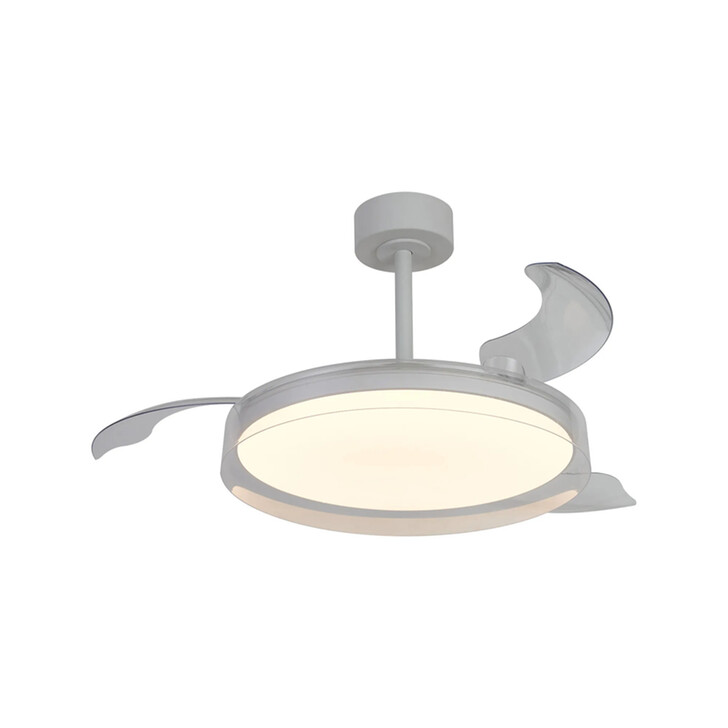 Mantra Glass 530mm Led Ceiling Fan Light Complete With Remote - 2700-5000K