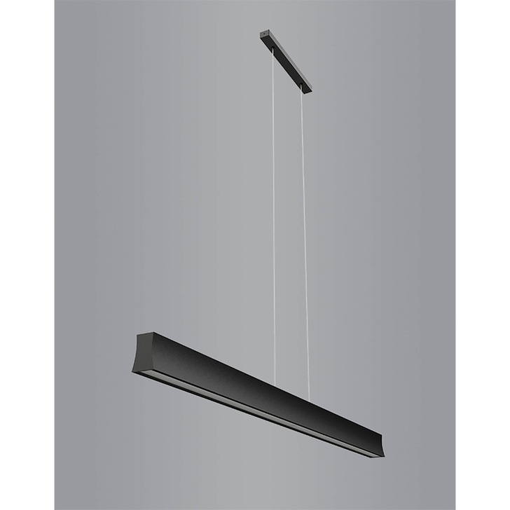 Mantra Hanok Slim LED Linear Bar Pendant Black - 4000K